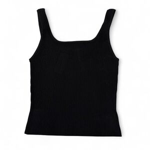 NWOT Aritzia Babaton Sculpt Knit Black  Ribbed Tank Top